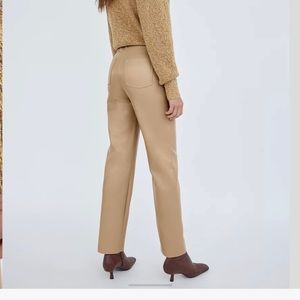 Aritzia Melina Leather Pant - Light Beige Sz 8